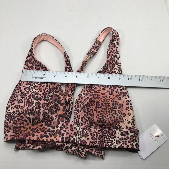 Shade And Shore Women's Sz. Small 4-6 Tall Triangle Bikini Swim Top Animal Print - Picture 8 of 14